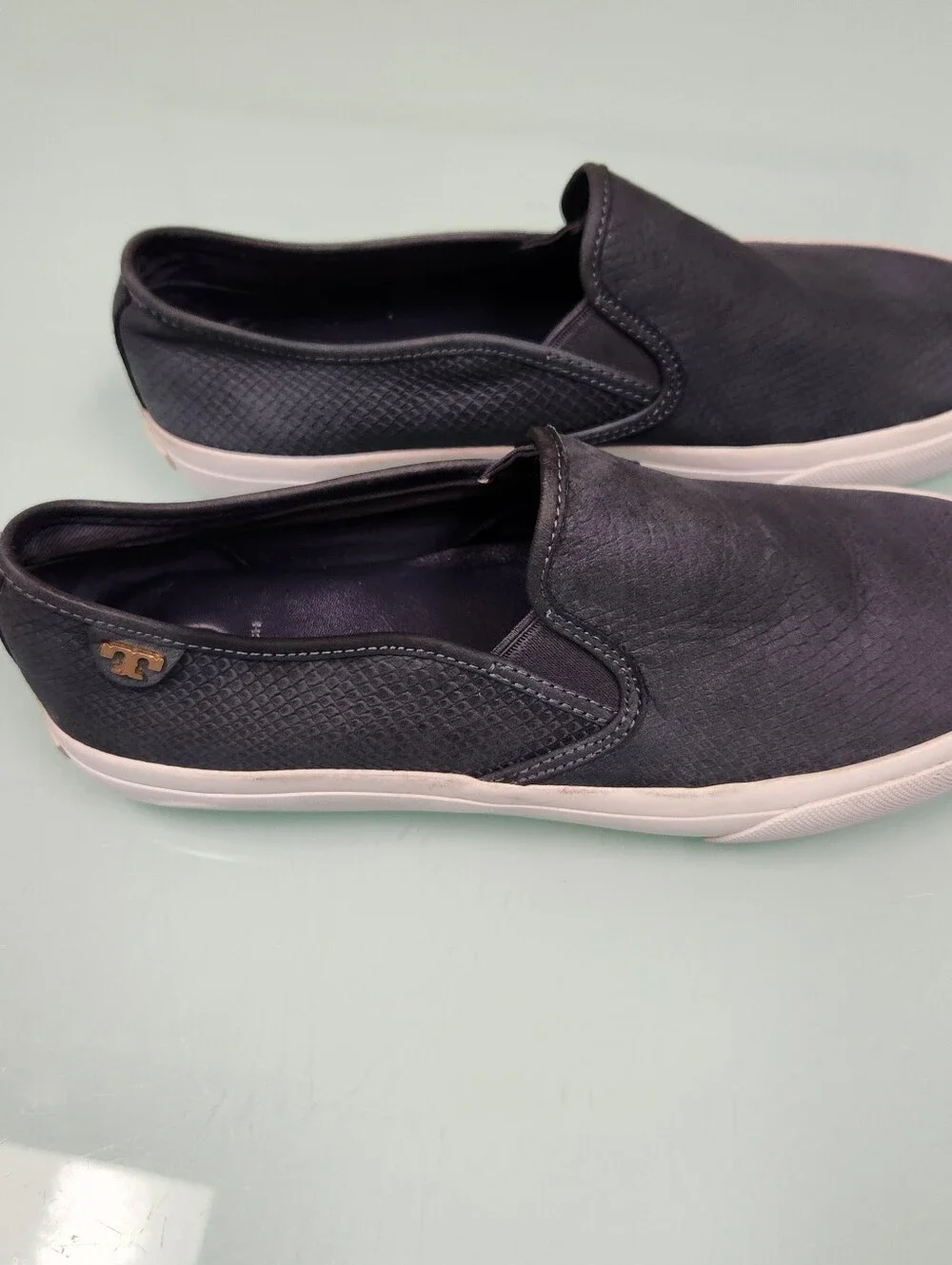 Tory Burch Blue Slip-On Sneakers Great Conditions